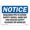 Signmission OSHA, Required PPE To Enter Safety Shoes Hard, 18in X 12in Rigid Plastic, OS-NS-P-1218-L-18046 OS-NS-P-1218-L-18046 - alternate 1
